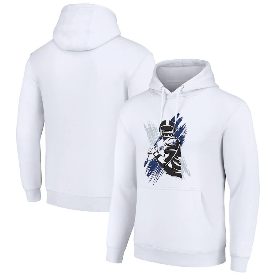 Men dallas cowboys white NFL 2024 hoodie